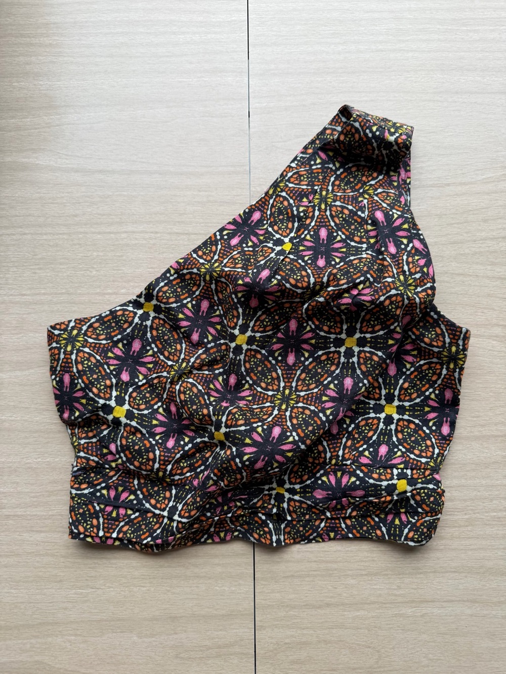 Anthropologie Women’s One-Shoulder Floral Crop Top XS